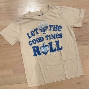 MAD Engine Beige and Blue Hanukkah T-Shirt